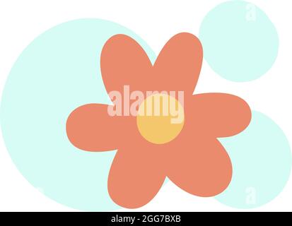 Fleur rouge, illustration d'icône, vecteur sur fond blanc Illustration de Vecteur