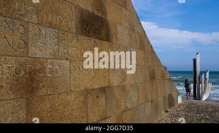 'Les Braves', Omaha Beach, Calvados, région normande, Nord-Ouest de la France Banque D'Images