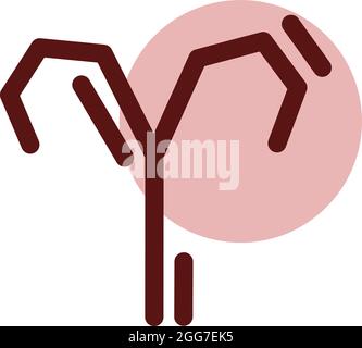 Aries horoscope signe, icône illustration, vecteur sur fond blanc Illustration de Vecteur