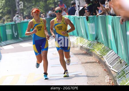 Tokyo, Japon. 28 août 2021. Tokyo 2020, Triathlon paralympique, course à Daiba, Tokyo, Japon. Femmes d'Ukraine (UKR). Jour 5 des Paralympiques, le 28 août 2021 à Tokyo, Japon. (Photo de Kazuki Oishi/Sipa USA) crédit: SIPA USA/Alay Live News Banque D'Images