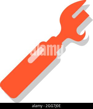 Ouvre-bouteille rouge, illustration d'icône, vecteur sur fond blanc Illustration de Vecteur