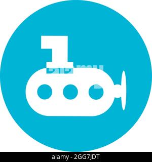 Ocean sous-marin, illustration d'icône, vecteur sur fond blanc Illustration de Vecteur