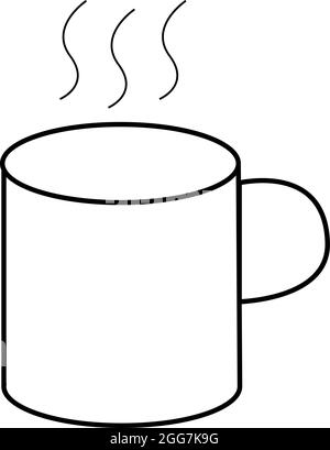 Tasse à café de bureau, illustration d'icône, vecteur sur fond blanc Illustration de Vecteur