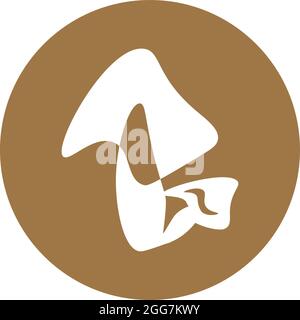 Champignon hérisson, illustration d'icône, vecteur sur fond blanc Illustration de Vecteur