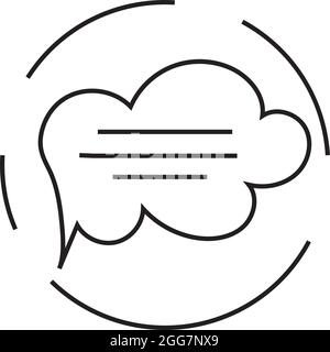 Bulle de dialogue, illustration d'icône, vecteur sur fond blanc Illustration de Vecteur