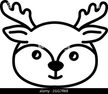 Joli cerf, illustration, sur fond blanc. Illustration de Vecteur