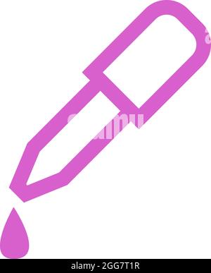 Pipette violette , illustration, sur fond blanc. Illustration de Vecteur