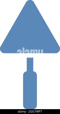 Couteau à mastiquer bleu, illustration, sur fond blanc. Illustration de Vecteur