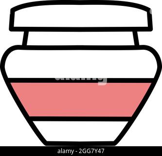 Crème de nuit, illustration, sur fond blanc. Illustration de Vecteur