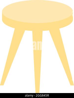 Table en bois jaune, illustration, sur fond blanc. Illustration de Vecteur