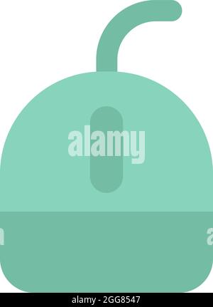 Souris de bureau verte, illustration, sur fond blanc. Illustration de Vecteur