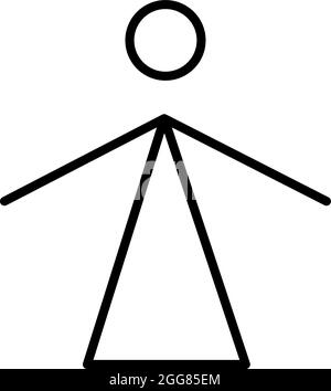 Pictogramme femelle, illustration, sur fond blanc. Illustration de Vecteur