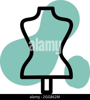 Maquette de couture, illustration, sur fond blanc. Illustration de Vecteur