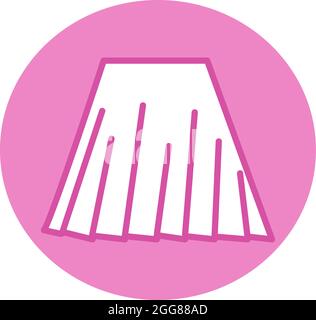 Jupe blanche, illustration, vecteur sur fond blanc. Illustration de Vecteur