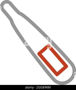 Petit thermomètre, illustration, vecteur sur fond blanc. Illustration de Vecteur