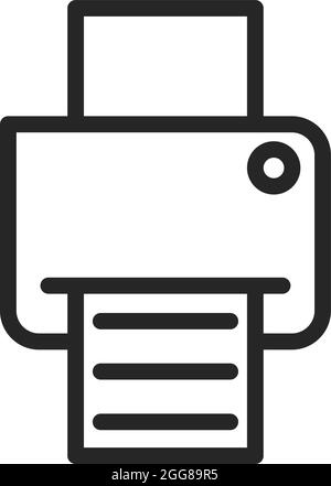 Imprimante d'ordinateur, illustration, vecteur sur fond blanc. Illustration de Vecteur