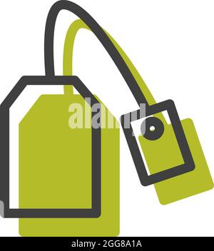 Simple teabag, illustration, vecteur sur fond blanc. Illustration de Vecteur