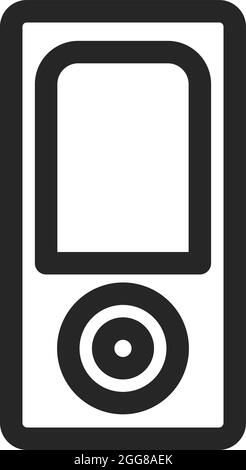 Lecteur de musique, illustration, vecteur sur fond blanc. Illustration de Vecteur