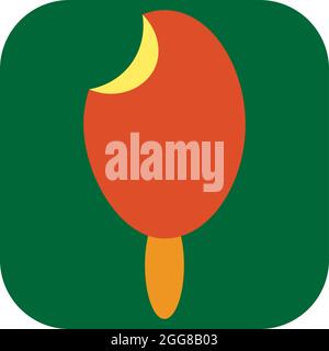 Glace à la fraise sur bâton, illustration, vecteur sur fond blanc. Illustration de Vecteur