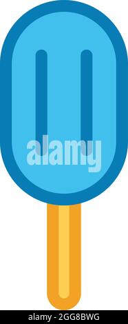 Glace bleue sur bâton, illustration, vecteur sur fond blanc. Illustration de Vecteur