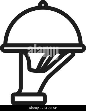 Service de serveur de restaurant, illustration, vecteur sur fond blanc. Illustration de Vecteur