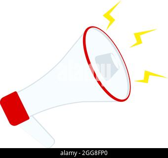 Haut-parleur blanc, illustration, vecteur sur fond blanc. Illustration de Vecteur