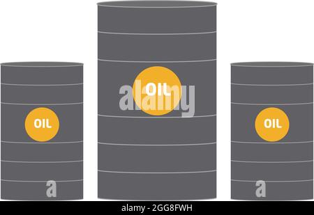 Réservoirs d'huile, illustration, vecteur sur fond blanc. Illustration de Vecteur