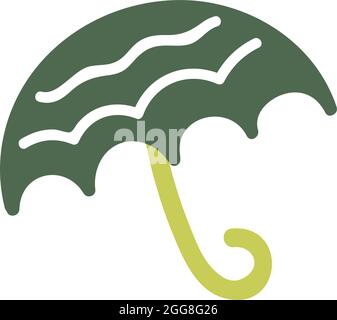 Superbe parapluie vert, illustration, vecteur sur fond blanc. Illustration de Vecteur