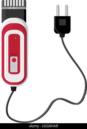 Tondeuse à cheveux électrique, illustration, vecteur sur fond blanc. Illustration de Vecteur