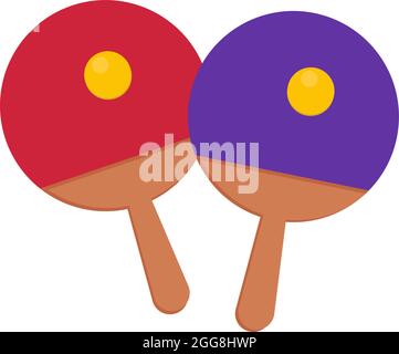 Raquettes de tennis de table, illustration, vecteur sur fond blanc. Illustration de Vecteur