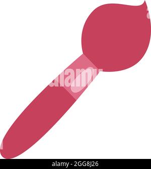 Pinceau artistique rouge, illustration, vecteur, sur fond blanc. Illustration de Vecteur