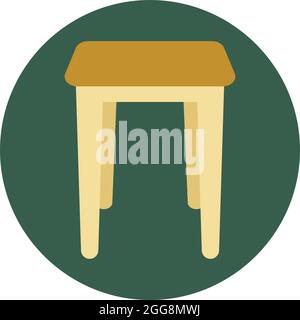 Petit tabouret, illustration, vecteur, sur fond blanc. Illustration de Vecteur