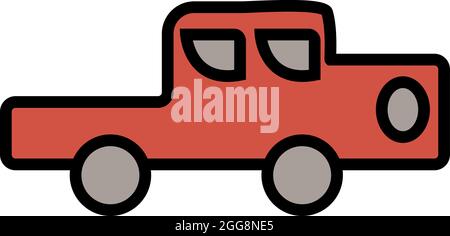 Voiture avec camion, illustration, vecteur, sur fond blanc. Illustration de Vecteur