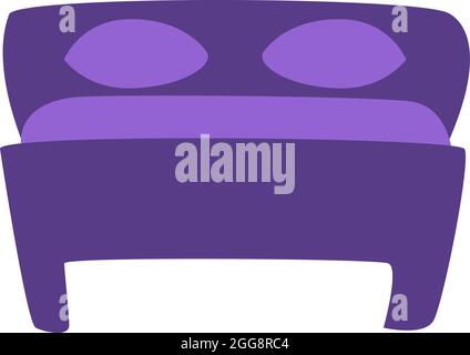Lit double, illustration, vecteur, sur fond blanc. Illustration de Vecteur