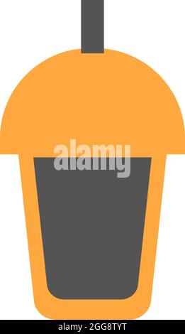 Jus dans la tasse à emporter, illustration, vecteur, sur fond blanc. Illustration de Vecteur