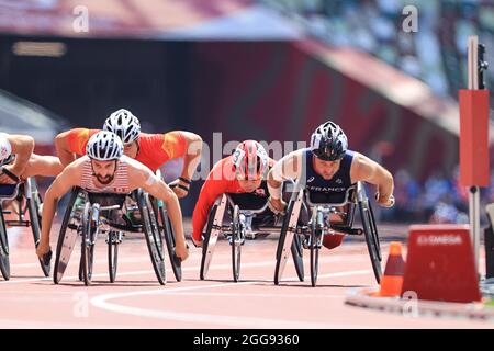 Tokyo, Japon. 30 août 2021. Masayuki Higuchi (JPN) Athlétisme : 1500m T54 hommes pendant les Jeux paralympiques de Tokyo 2020 au Stade National de Tokyo, Japon . Credit: AFLO SPORT/Alay Live News Banque D'Images