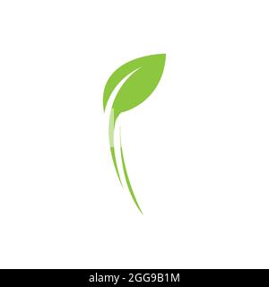 logos de feuille verte écologie nature élément vecteur Illustration de Vecteur