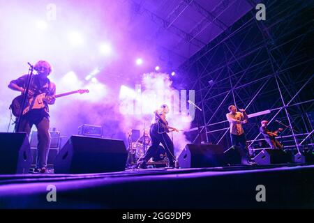 Groupe punk anglais honte, perfrom live pendant le festival d'aujourd'hui à Turin, Italie Banque D'Images