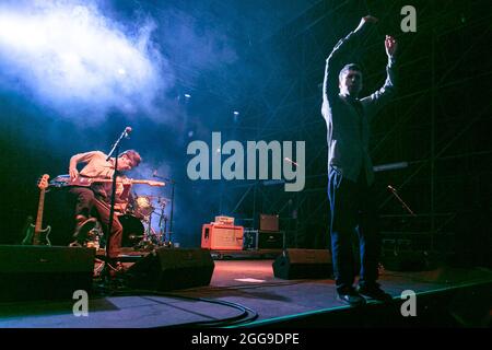 Groupe punk anglais honte, perfrom live pendant le festival d'aujourd'hui à Turin, Italie Banque D'Images