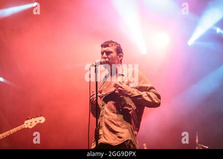 Groupe punk anglais honte, perfrom live pendant le festival d'aujourd'hui à Turin, Italie Banque D'Images