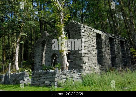 Chapelle méthodiste calviniste dans la vallée de Ralltgoed Banque D'Images