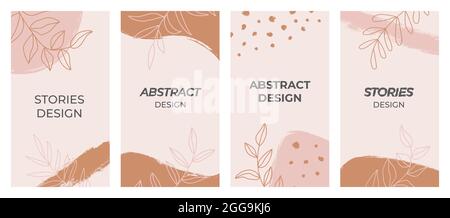 Arrière-plan abstrait modèles de conception pour les publications sur les réseaux sociaux et les histoires instagram. Illustration de Vecteur