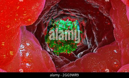 Illustration 3d de Mastocyte, cellule de mât, rendu 3d Banque D'Images