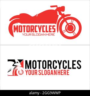 Design classique du logo de l'entreprise de services communautaires de motos Illustration de Vecteur