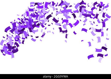 Explosion pourpre de confettis. Texture abstrait Magenta isolé sur fond blanc. Design plat mauve élément. Illustration vecteur eps,10. Illustration de Vecteur