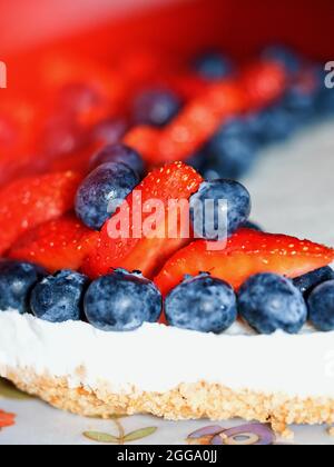 Cheesecake aux fruits Banque D'Images