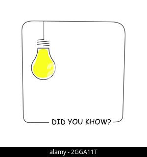 Icône Petites astuces minimales avec ampoule. Plat linéaire tendance simple logotype graphique Web bannière conception isolée sur blanc Illustration de Vecteur