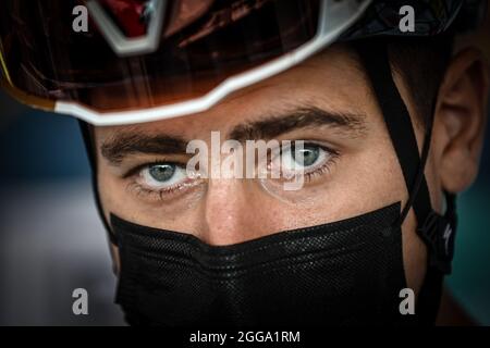 Le slovaque Peter Sagan de Bora-Hansgrohe, photographié au début de la première étape de la tournée à vélo du Benelux, à 169,6 km de Surhuisterveen à Dokkum, Banque D'Images