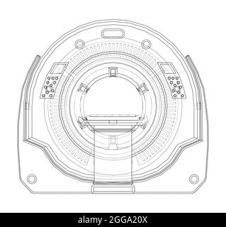 Scanner CT, appareil IRM. Vecteur Illustration de Vecteur
