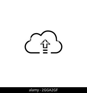 Icône de vecteur de téléchargement vers le stockage dans le cloud. Pixel parfait, contour modifiable Illustration de Vecteur